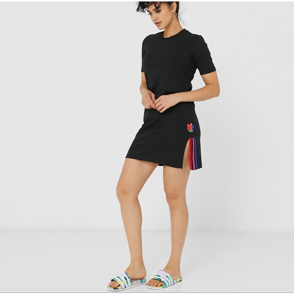 ADIDAS womens Adicolor Trefoil3D shirt dress